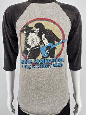 Vintage 1980s Bruce Springsteen World Tour 1980-1981 Raglan Sleeve T-Shirt (S/M)